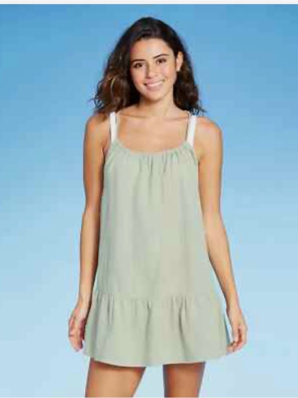Xhilaration Juniors' Flounce Mini Cover Up Dress -